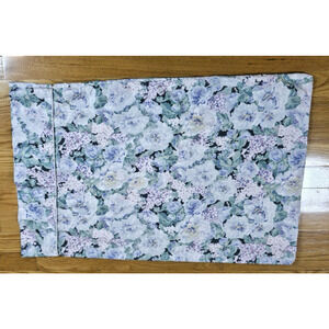 VTG Eileen West Delphinium Floral Pillowcase Standard 100% Cotton Cottagecore